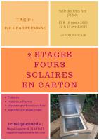 stage de fabrication de fours solaires , Magali Lagarde De l'imaginationet du carton
