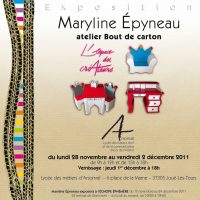 Exposition Espace Créateur du Lycée Arsonval , Maryline Epyneau Maryline imagine ...Atelier bout de carton
