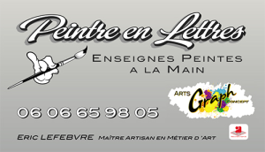 Logo de eric Lefebvre Arts Graph Concept Peintre en Lettres